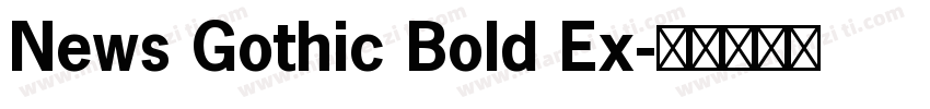 News Gothic Bold Ex字体转换